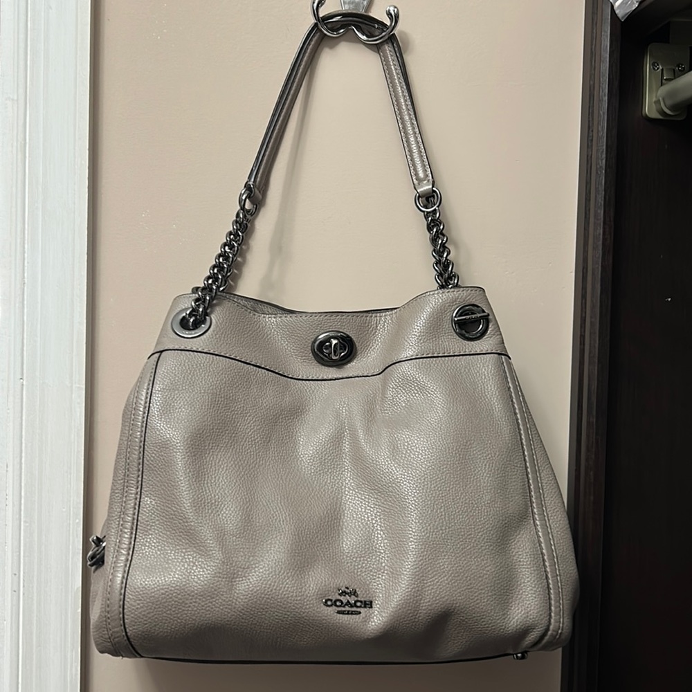 Coach Pebble Leather Shoulder Bag